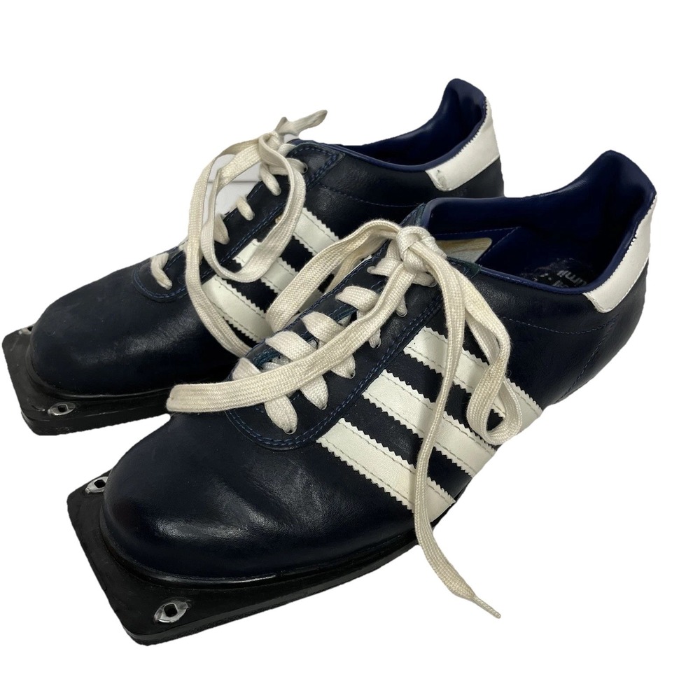 VTG Men's Size 6.5 Adidas STUBAI Cross Country Ski Boots Navy Blue‎